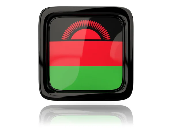 Square icon with flag of malawi — Stock Photo, Image