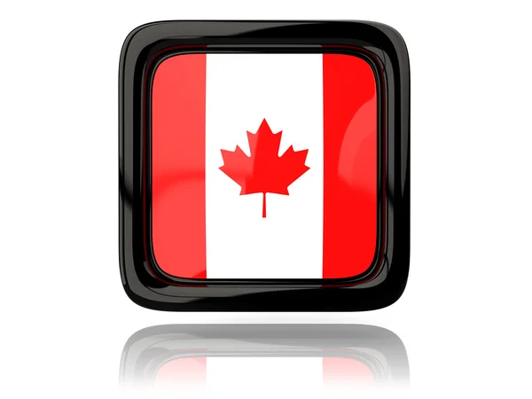 Square icon with flag of canada — Stock Photo, Image