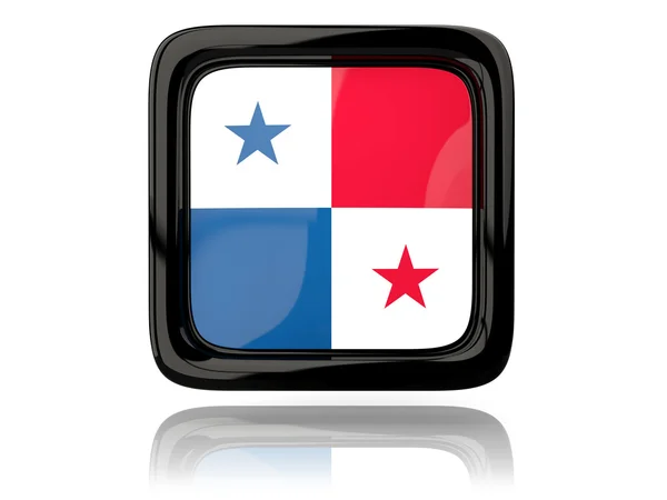 Square icon with flag of panama — Stock Photo, Image