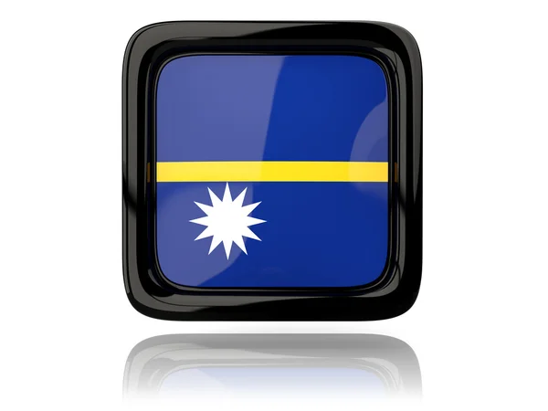 Vierkante pictogram met de vlag van nauru — Stockfoto