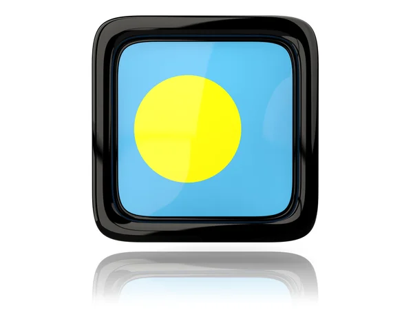 Square icon with flag of palau — Stock Photo, Image