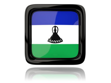 Lesoto bayrağı ile kare simgesi