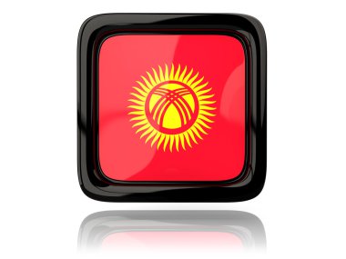 Kırgızistan bayrağı ile kare simgesi