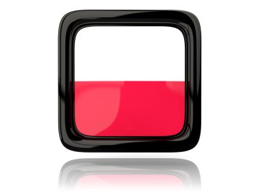 Polonya bayrağı ile kare simgesi