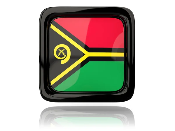 Icona quadrata con bandiera di vanuatu — Foto Stock