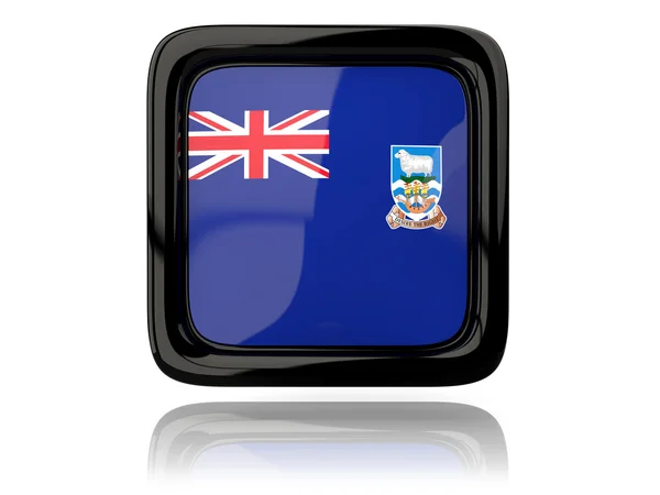 Square icon with flag of falkland islands — Stock Photo, Image