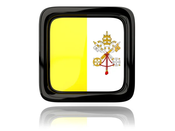 Vatikan bayrağı ile kare simgesi — Stok fotoğraf