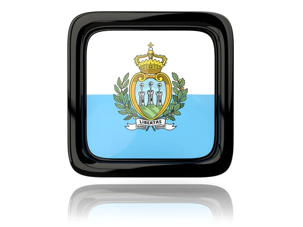 Икона площади с флагом Сан-Марино — стоковое фото