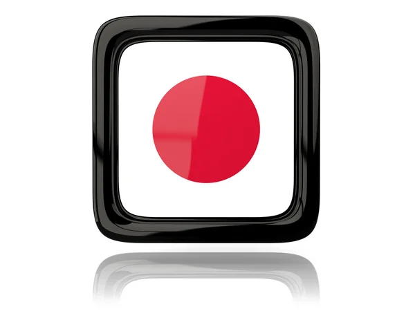 Square icon with flag of japan — Stock Photo, Image