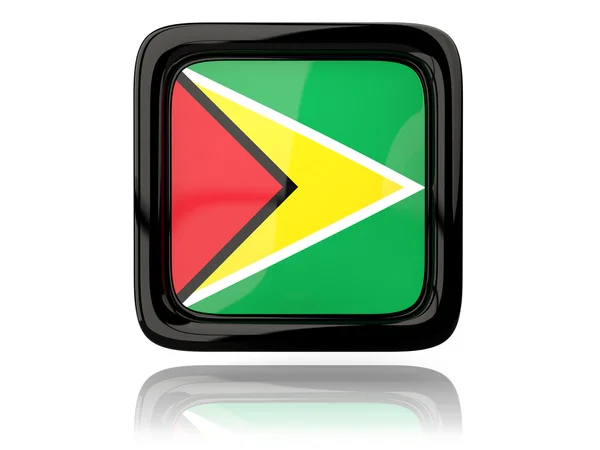 Square icon with flag of guyana — Stock Photo, Image