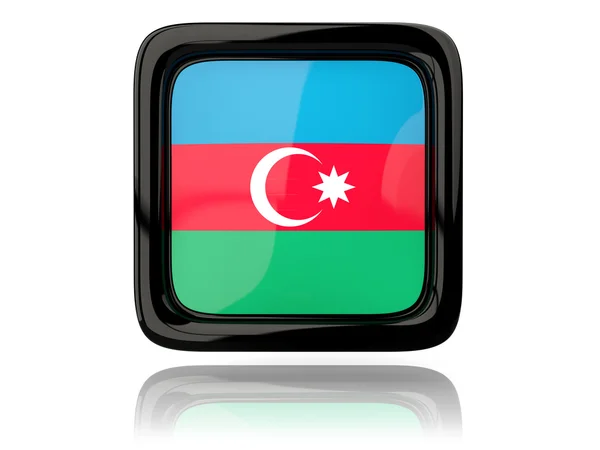 Square icon with flag of azerbaijan — Stock Photo, Image
