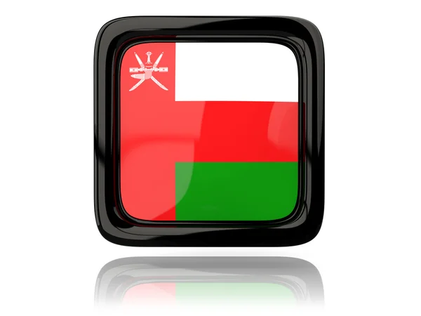 Square icon with flag of oman — Stock Photo, Image