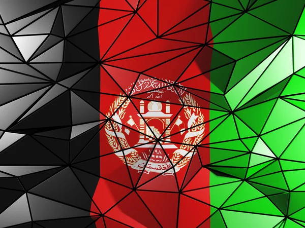 Треугольный фон с флагом Афганистана — стоковое фото