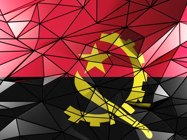 アンゴラの国旗と三角形の背景 — ストック写真
