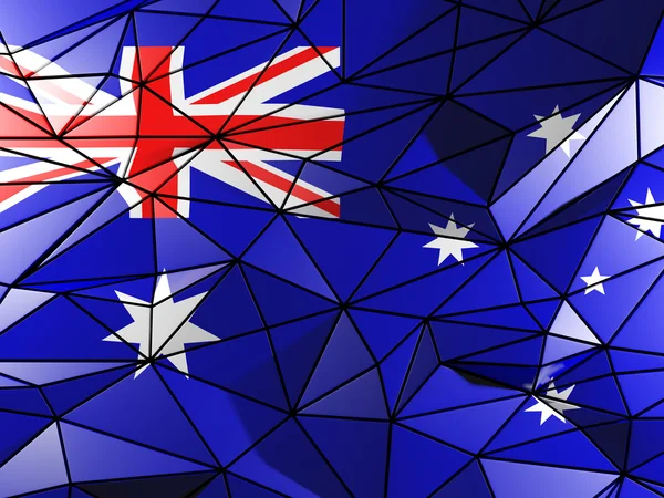 オーストラリアの国旗と三角形の背景 — ストック写真