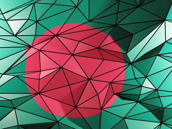 Fondo triangular con bandera de bangladesh —  Fotos de Stock