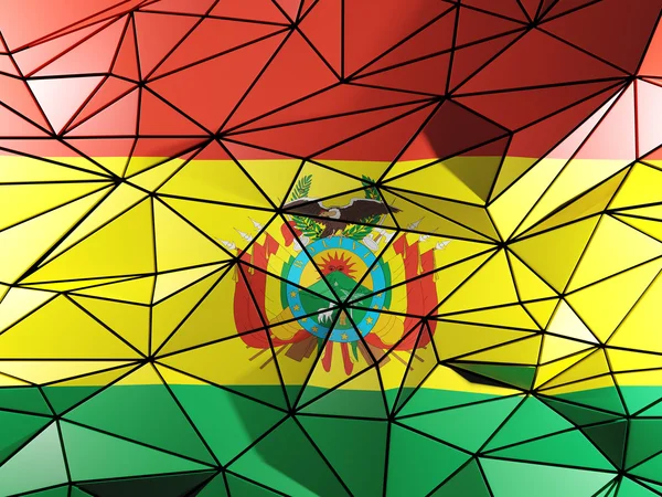 ボリビアの旗と三角形の背景 — ストック写真