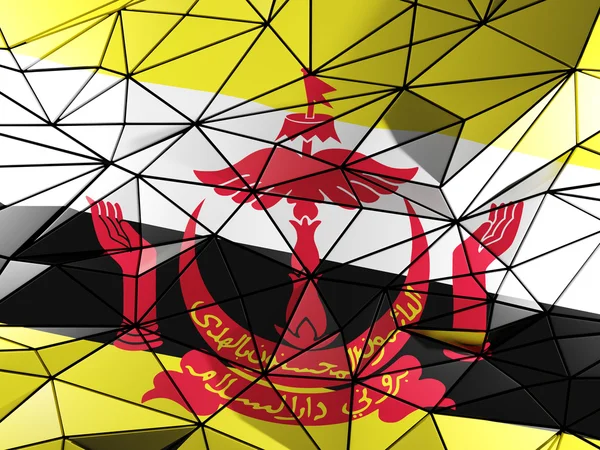 ブルネイの旗と三角形の背景 — ストック写真