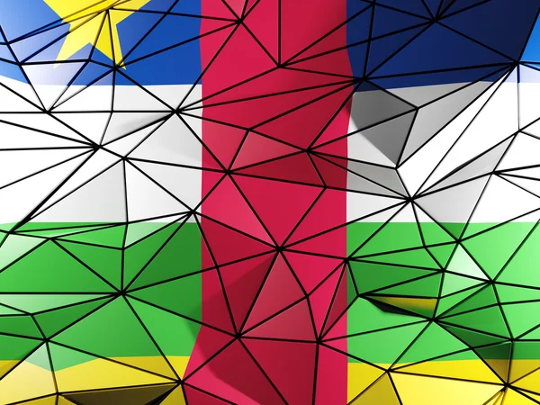中央アフリカ共和国の国旗と三角形の背景 — ストック写真