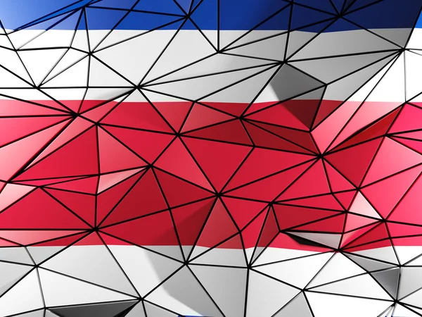 Triangle background with flag of costa rica — Stock Photo, Image