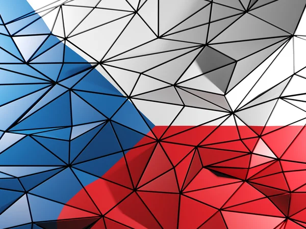 チェコ共和国の旗と三角形の背景 — ストック写真