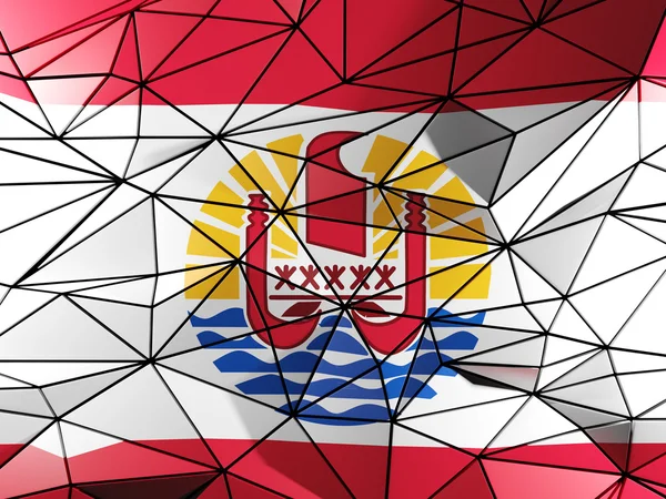 フランス領ポリネシアの旗と三角形の背景 — ストック写真