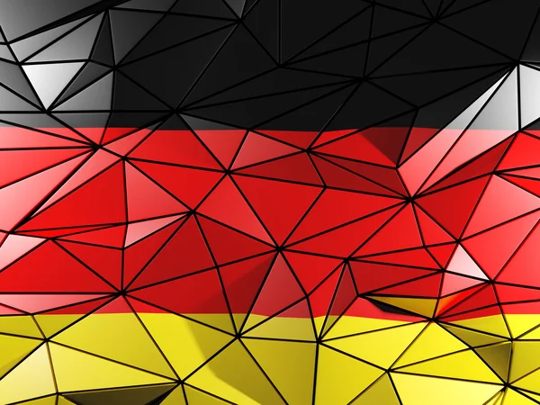 Triângulo de fundo com bandeira da alemanha — Fotografia de Stock