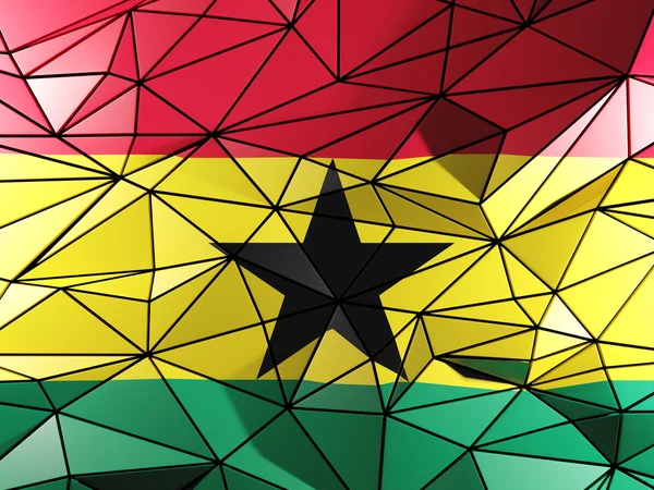 ガーナの旗と三角形の背景 — ストック写真