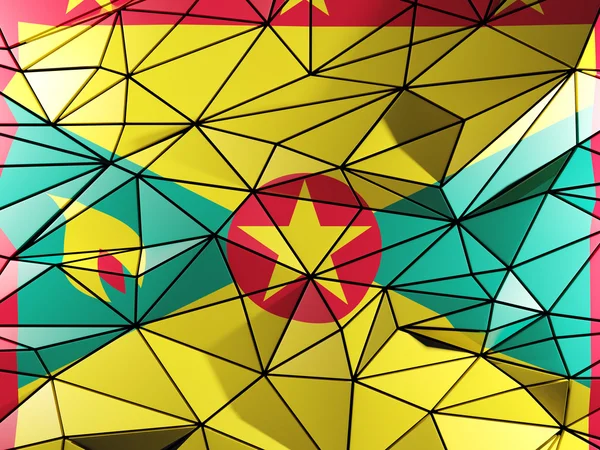 그레나다의 국기와 삼각형 배경 — 스톡 사진