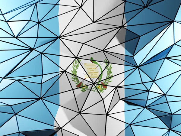Triangle background with flag of guatemala — Stock Photo, Image