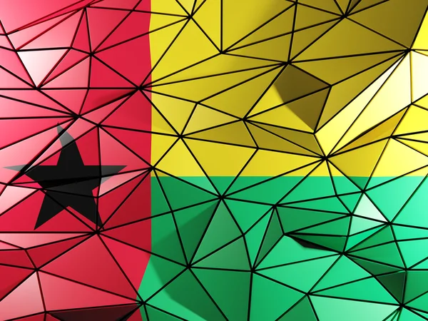 ギニアビサウの国旗と三角形の背景 — ストック写真