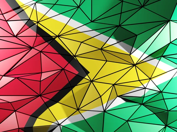 Треугольный фон с флагом Гайаны — стоковое фото