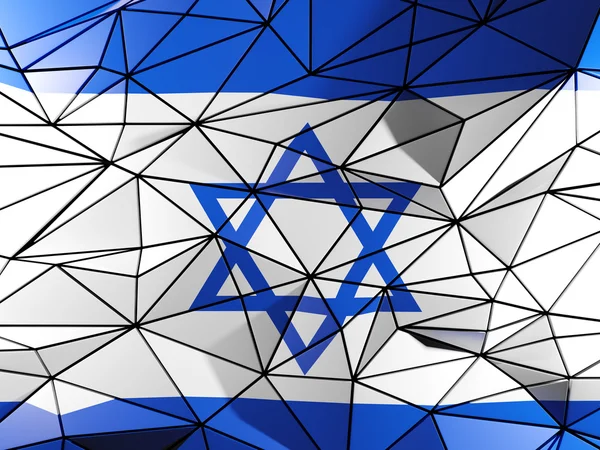 Fondo triangular con bandera de Israel —  Fotos de Stock