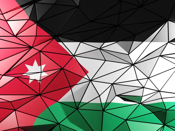 Háromszög háttér Jordánia zászlaja — Stock Fotó