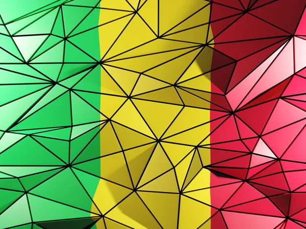 Fondo triangular con bandera de mali —  Fotos de Stock