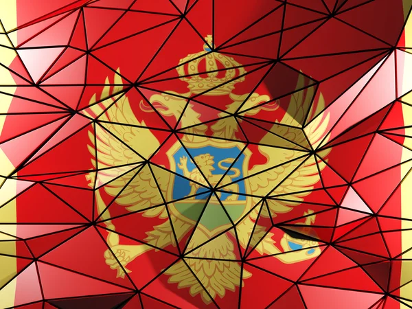 モンテネグロの国旗と三角形の背景 — ストック写真