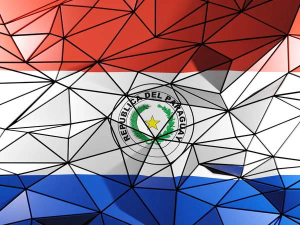 パラグアイの旗と三角形の背景 — ストック写真
