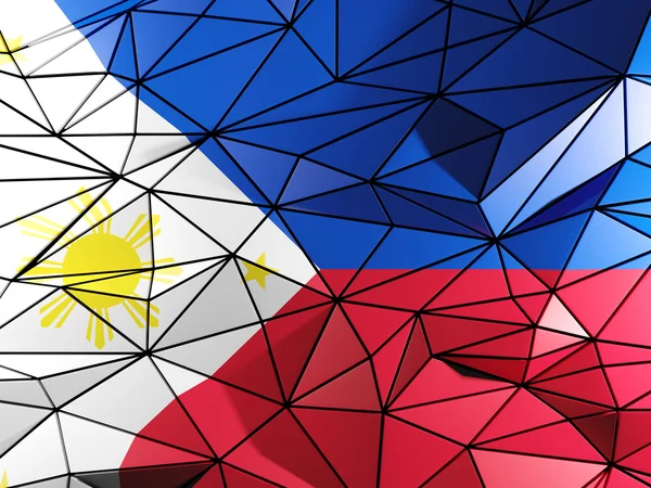 Triangle background with flag of philippines — Stock Photo, Image