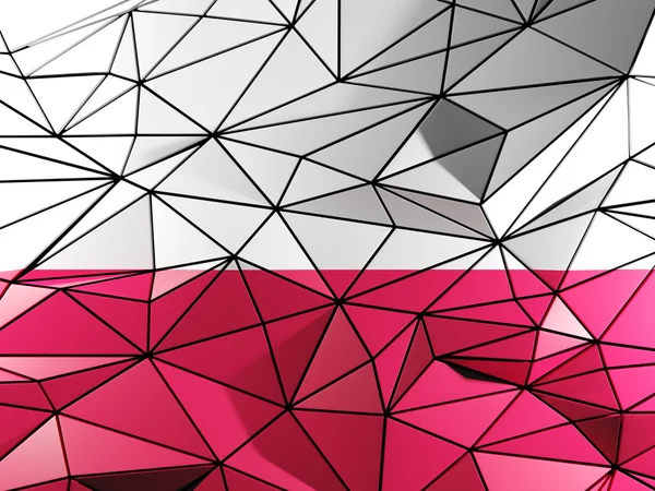 Triangle background with flag of poland — Stock Photo, Image