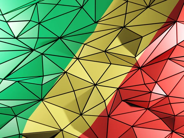 Fondo triangular con bandera de república del congo —  Fotos de Stock