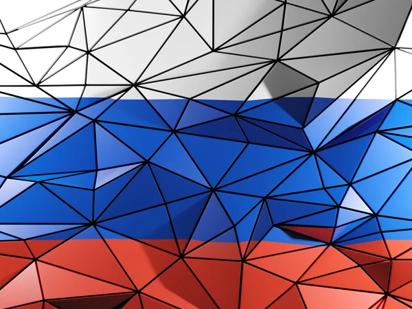 ロシアの旗と三角形の背景 — ストック写真