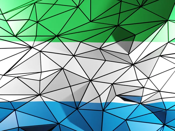 Sierra leone Cumhuriyeti bayrağı ile üçgen arka plan — Stok fotoğraf