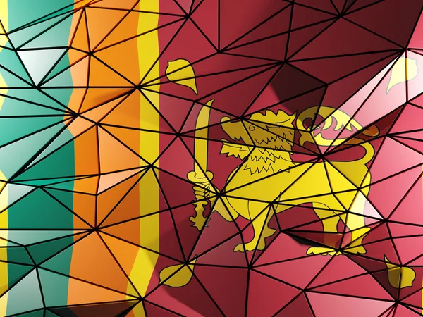 スリランカの旗と三角形の背景 — ストック写真