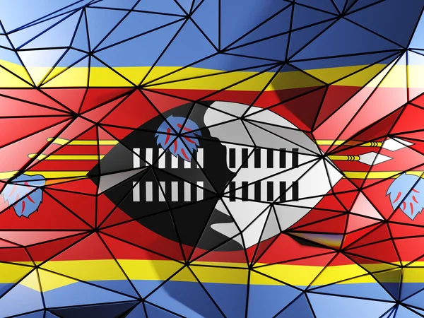 スワジランドの国旗と三角形の背景 — ストック写真
