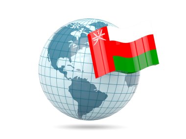 Küre ile Umman bayrağı