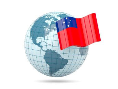 Küre ile Kosta Rika Cumhuriyeti bayrağı