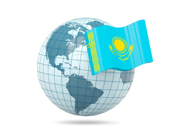 Globo con Bandera de kazakhstan — Foto de Stock