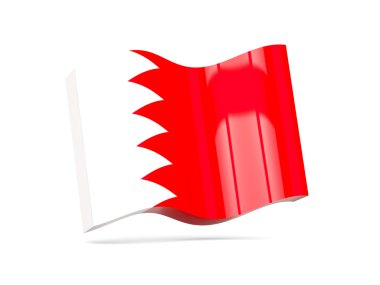 Bahreyn bayrağı ile dalga simgesi