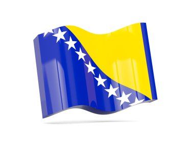 Bosna-Hersek bayrağı ile dalga simgesi