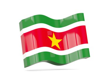 Surinam bayrağı ile dalga simgesi